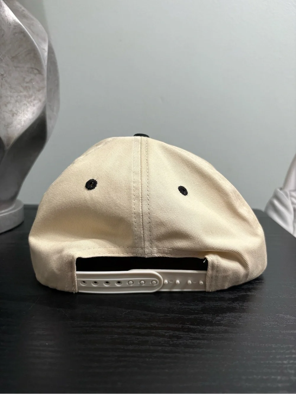 Barstool Sports Pink Whitney - Cream & Black SnapBack Hat